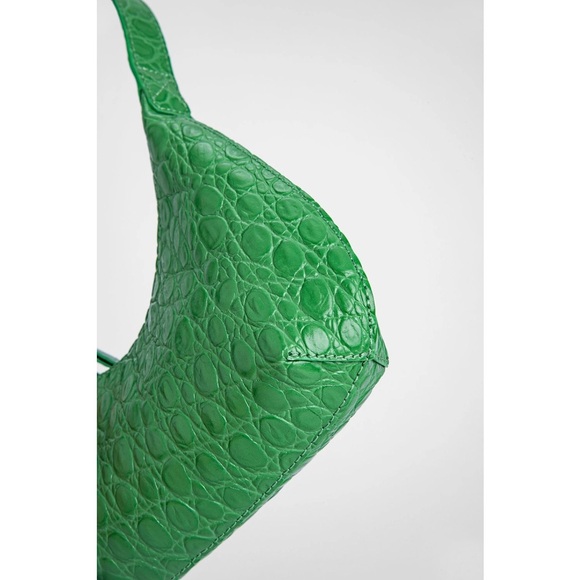 NWT BY FAR Baby Amber Emerald Circular Croco Leather Mini Bag - Picture 3 of 11